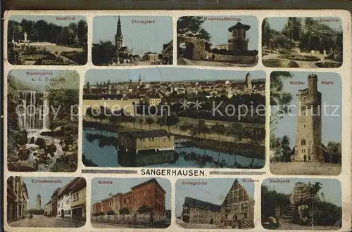 Sangerhausen Suedharz Rosarium Moltkewarte Schule Amtsgeriht Stadtpark Kat. Sangerhausen