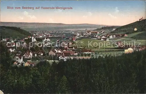 Wernigerode Harz Blick vom Beerberg auf Hasserode Wernigerode Kat. Wernigerode