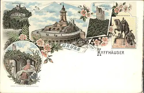 Kyffhaeuser Kaiser Wilhelm Denkmal Rothenburg Reiterstandbild Sage Barbarossa Kat. Bad Frankenhausen