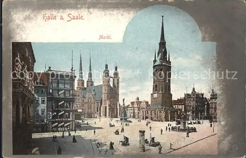 Halle Saale Markt  Kat. Halle