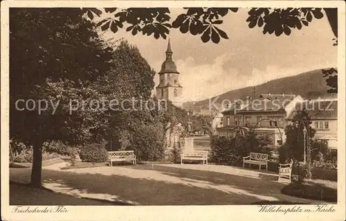 Friedrichroda Wilhelmsplatz Kirche Kat. Friedrichroda