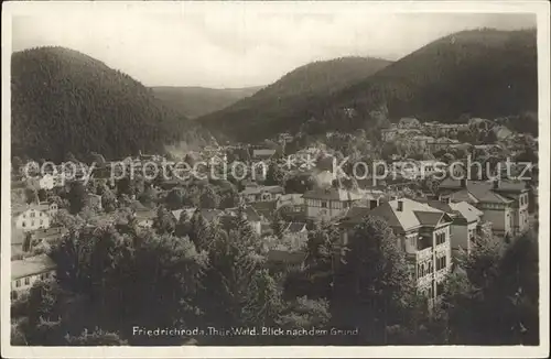 Bad Friedrichroda Blick nach dem Grund Kat. Friedrichroda