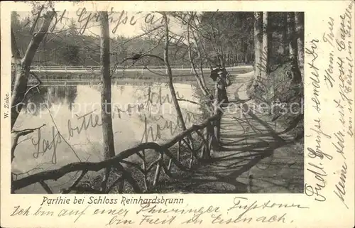 Bad Friedrichroda Partie beim Schloss Reinhardsbrunn Kat. Friedrichroda