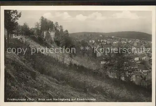 Friedrichroda Blick vom Herzogsweg  Kat. Friedrichroda