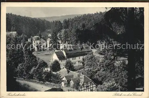 Friedrichroda Blick in den Grund Kat. Friedrichroda