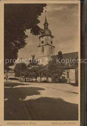 Friedrichroda Partie an der Kirche Kat. Friedrichroda