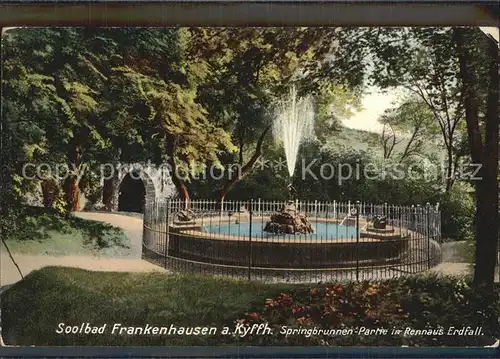 Bad Frankenhausen Springbrunnen Partie im Rennaus Erdfall Kat. Bad Frankenhausen