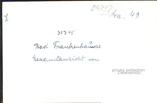 Bad Frankenhausen Stadtansicht Kat. Bad Frankenhausen