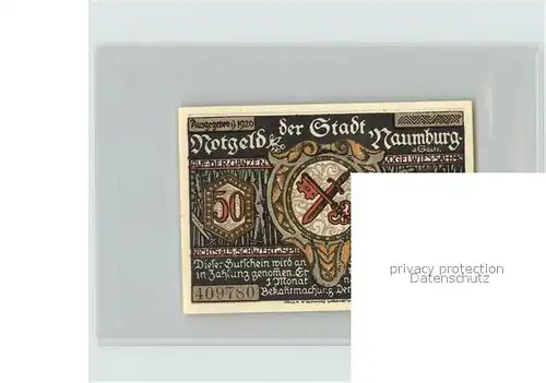 Naumburg Saale 50 Pf Hussiten / Naumburg /Burgenlandkreis LKR