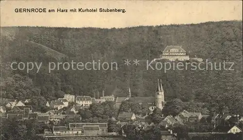 Gernrode Harz Kurhotel Stubenberg Kat. Gernrode Harz