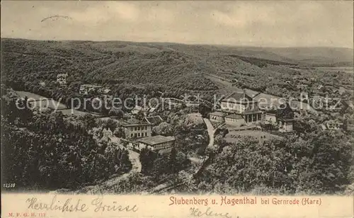 Gernrode Harz Stubenberg Hagenthal  Kat. Gernrode Harz