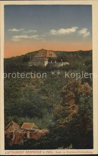 Gernrode Harz Gasthaus Kurhaus Stubenberg Kat. Gernrode Harz