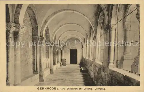 Gernrode Harz Stiftskirche Sankt Cyriaki Chorgang Kat. Gernrode Harz