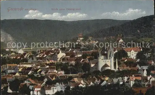 Gernrode Harz Blick zum Ostergrund Kat. Gernrode Harz