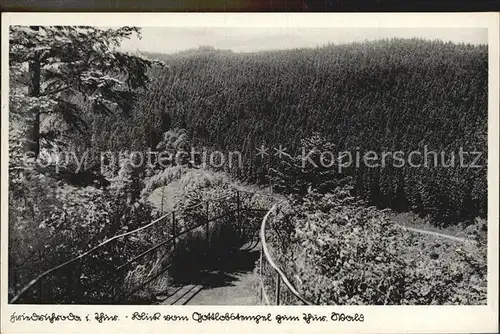 Friedrichroda Blick vom Gottlob zum Thueringer Wald Kat. Friedrichroda