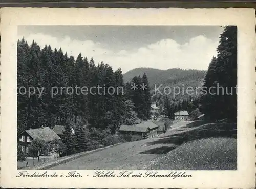 Friedrichroda Kuehles Tal mit Schmucklefelsen Kat. Friedrichroda