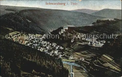 Schwarzburg Thueringer Wald Luftbild Kat. Schwarzburg