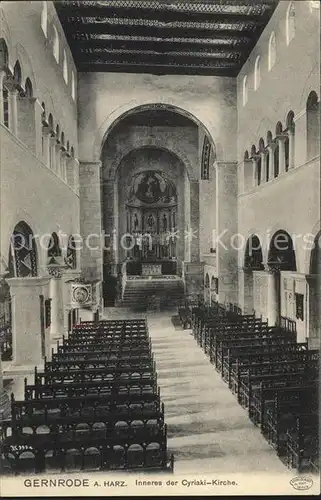 Gernrode Harz Cyriaki Kirche innen Kat. Gernrode Harz