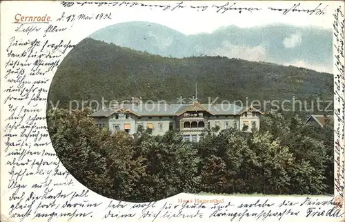 Gernrode Harz Haus Hagental Kat. Gernrode Harz