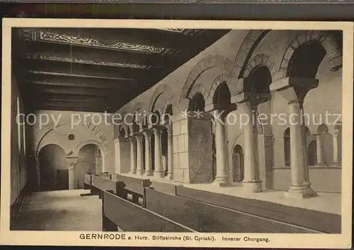 Gernrode Harz Sankt Cyriaki Innerer Chorgang Stiftskirche Kat. Gernrode Harz