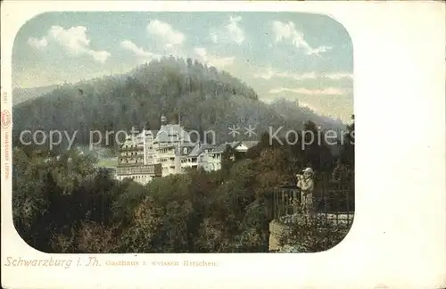 Schwarzburg Thueringer Wald Gasthaus zum weissen Hirschen Kat. Schwarzburg