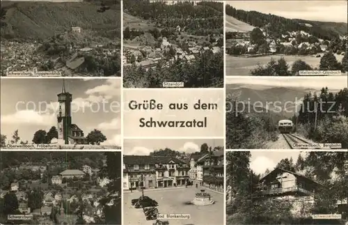 Schwarzatal Schwarzburg Sitzendorf Mellenbach Glosbach Oberweissbach  Kat. Rudolstadt