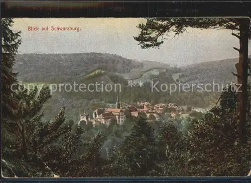 Schwarzburg Thueringer Wald Panorama Kat. Schwarzburg