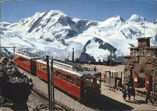 Zermatt VS Station Gornergrat Zahnradbahn Liskamm Castor Pollux Kat. Zermatt