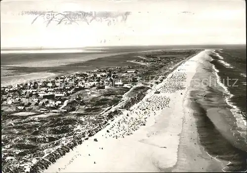 Juist Nordseebad Fliegeraufnahme Strand / Juist /Aurich LKR