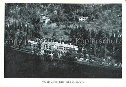 Varenna Fliegeraufnahme Villa Monastero Kat. Lago di Como