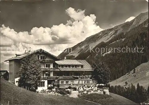 Hirschegg Kleinwalsertal Vorarlberg Kneippe Walsertal Kurhotel Der Berghof Kat. Mittelberg