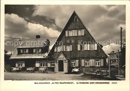 Altenberg Erzgebirge Waldschaenke Altes Raupennest Kat. Geising