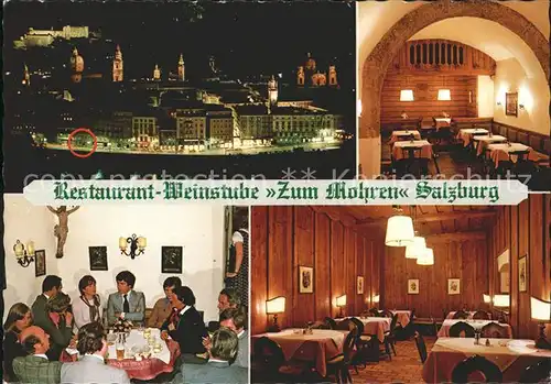 Salzburg Oesterreich Restaurant Weinstube Zum Mohren Kat. Salzburg