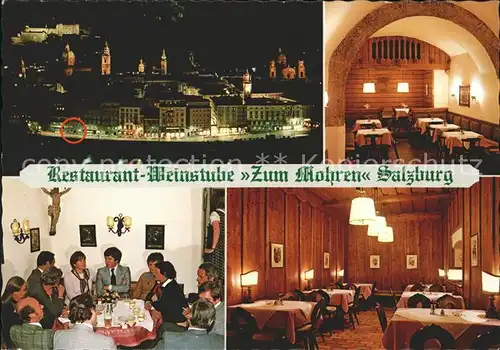 Salzburg Oesterreich Restaurant Weinstube Zum Mohren Kat. Salzburg