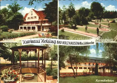 Bad Holzhausen Luebbecke Kurhaus Holsing Minigolfplatz Kurmittelhaus Brunnen Kurhaus Kat. Preussisch Oldendorf