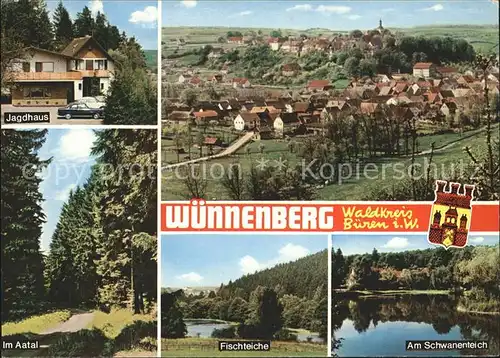 Wuennenberg Jagdhaus Schwanenteich Fischteiche Aatal Kat. Bad Wuennenberg