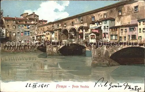 Firenze Toscana Ponte Vecchio Kat. Firenze