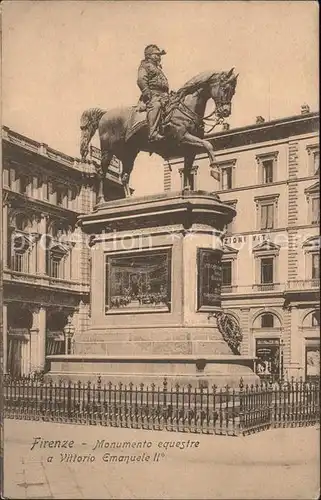 Firenze Toscana Monumente equestre a Vittorio Emanuele Kat. Firenze