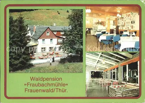 Frauenwald Thueringen Waldpension Fraubachmuehle Kat. Frauenwald