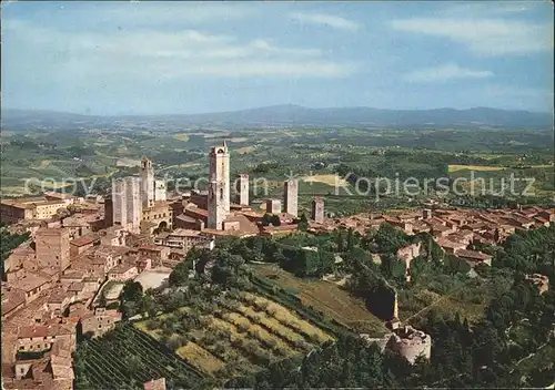San Gimignano Fliegeraufnahme Kat. Italien