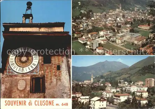 Clusone Uhr Teilansichten Kat. Bergamo