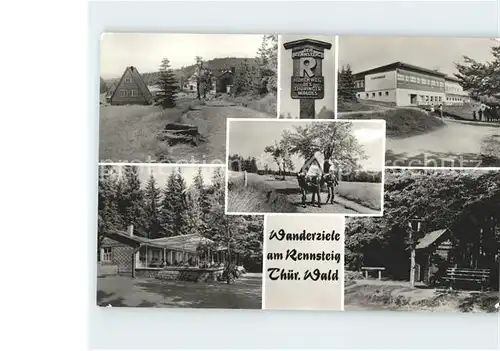 Rennsteig Schmuecke Schanzenbaude Oberhof Cafe Lenkgrund Frauenwald Schutzhuette Mordfleck Kat. Neuhaus Rennweg