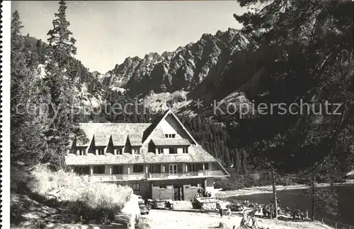 Vysoke Tatry Popradske pleso chatou Moravku Kat. Slowakische Republik