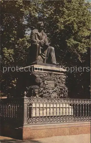 Leningrad St Petersburg Monument Krylov Kat. Russische Foederation