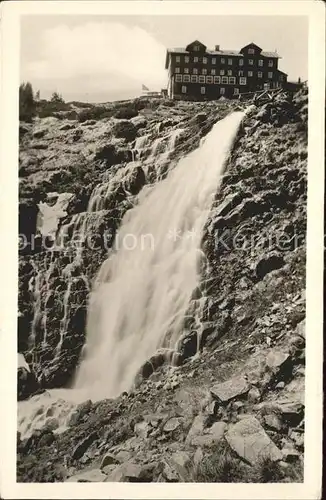 Krkonose Wasserfall Kat. Polen