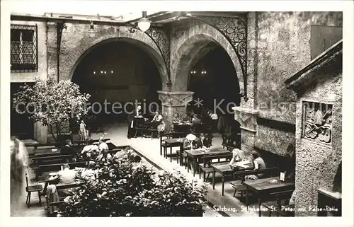 Salzburg Oesterreich Stiftskeller St. Peter mit Felsenhalle Kat. Salzburg