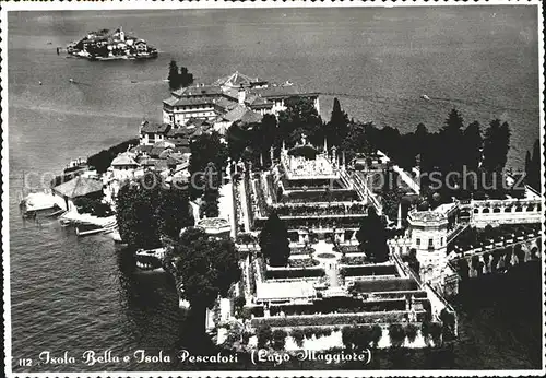 Isola Bella Fliegeraufnahme Isola Pescatori Lago Maggiore Kat. Lago Maggiore