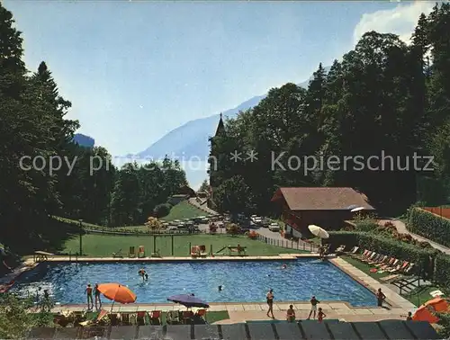 Giessbach Parkhotel Schwimmbad Kat. Brienz