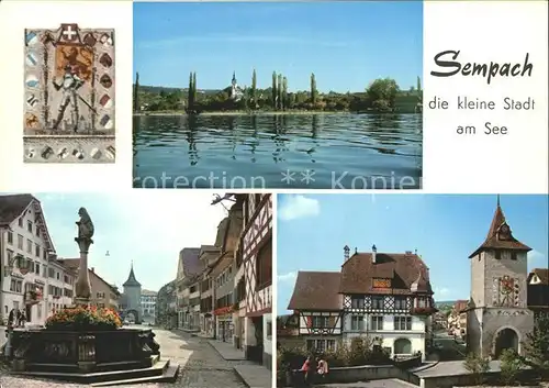 Sempach LU die kleine Stadt am See Denkmal Kat. Sempach