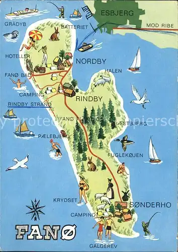 Fano Karte Kat. Insel Fano